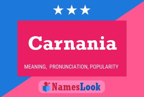 Carnania Name Poster