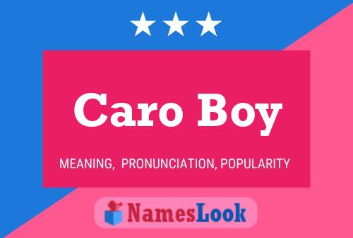 Caro Boy Name Poster