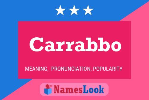 Carrabbo Name Poster