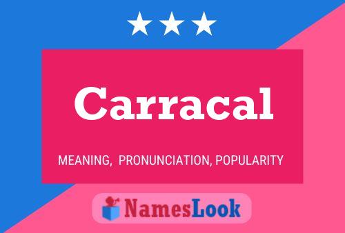 Carracal Name Poster