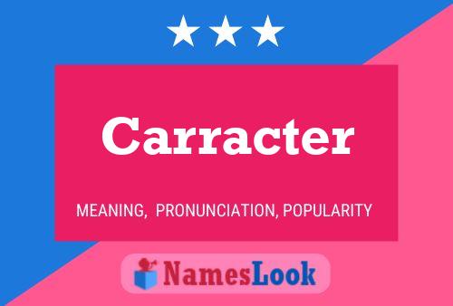 Carracter Name Poster