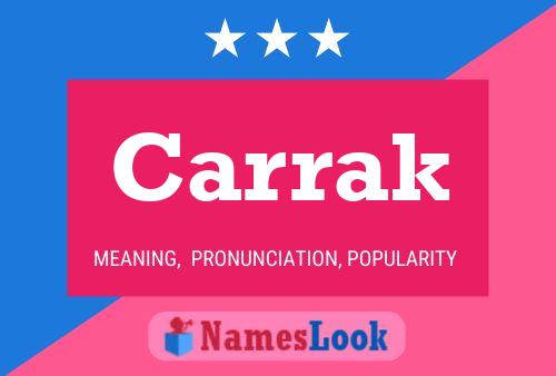 Carrak Name Poster