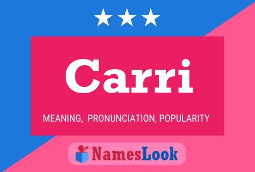 Carri Name Poster