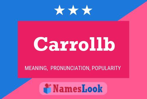 Carrollb Name Poster