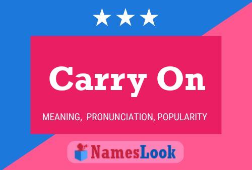 Carry On Name Poster