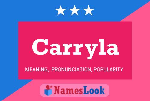 Carryla Name Poster