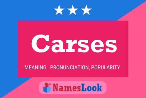 Carses Name Poster