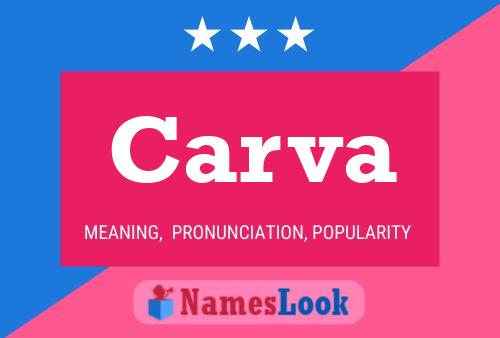 Carva Name Poster