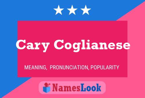 Cary Coglianese Name Poster