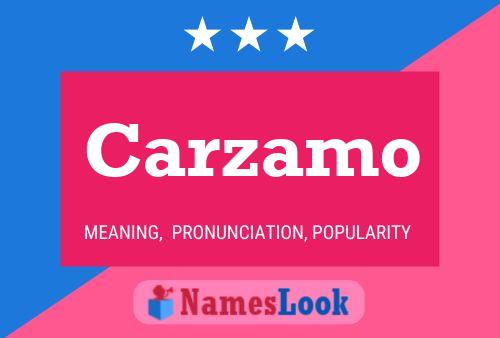 Carzamo Name Poster