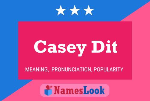 Casey Dit Name Poster