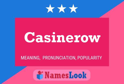 Casinerow Name Poster