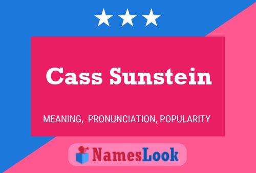 Cass Sunstein Name Poster