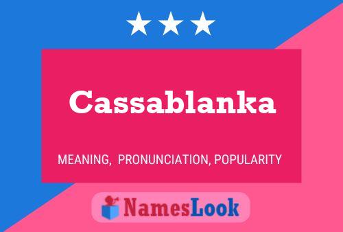 Cassablanka Name Poster