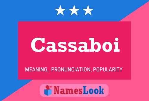 Cassaboi Name Poster