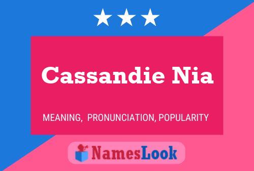 Cassandie Nia Name Poster