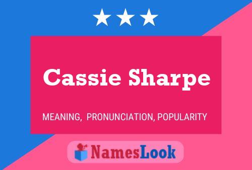 Cassie Sharpe Name Poster