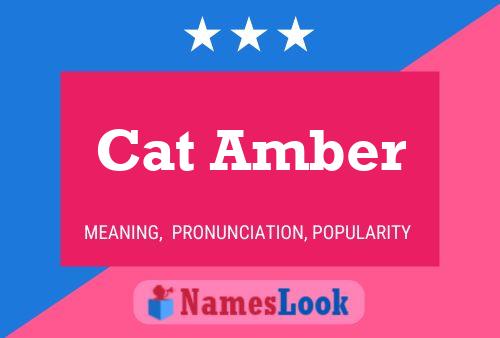 Cat Amber Name Poster