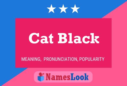 Cat Black Name Poster