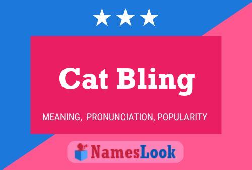 Cat Bling Name Poster