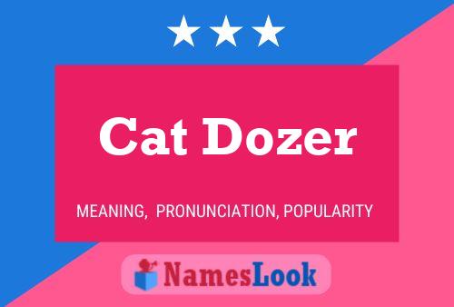 Cat Dozer Name Poster