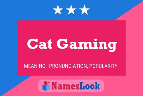 Cat Gaming Name Poster