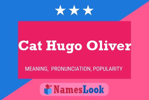 Cat Hugo Oliver Name Poster