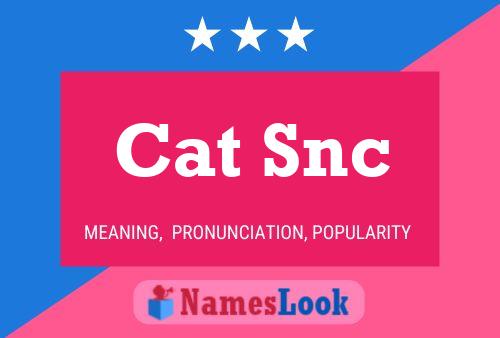 Cat Snc Name Poster