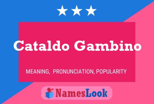 Cataldo Gambino Name Poster