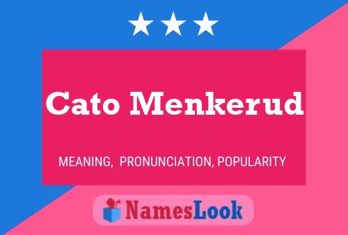 Cato Menkerud Name Poster