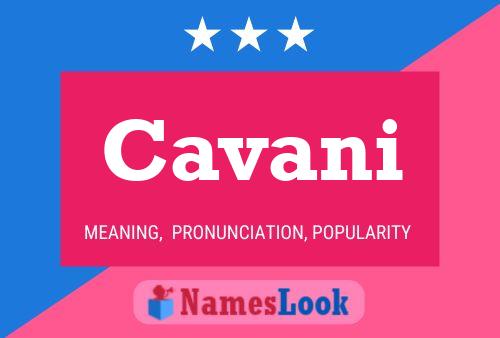 Cavani Name Poster