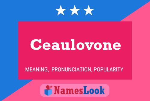 Ceaulovone Name Poster