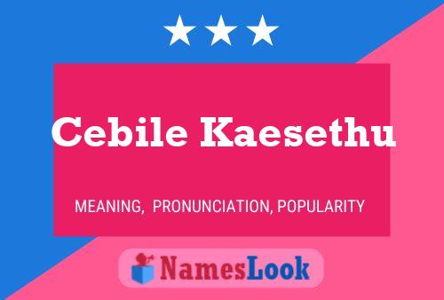 Cebile Kaesethu Name Poster