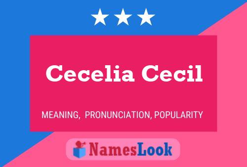 Cecelia Cecil Name Poster