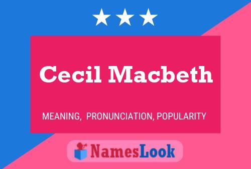 Cecil Macbeth Name Poster