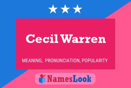 Cecil Warren Name Poster