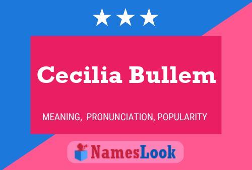 Cecilia Bullem Name Poster