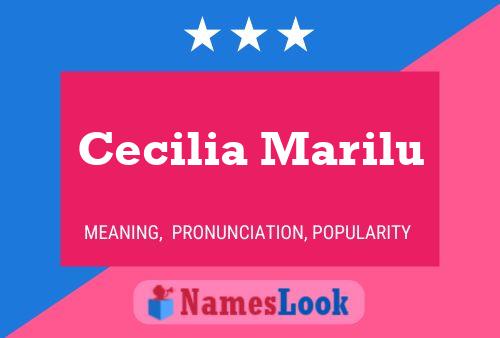 Cecilia Marilu Name Poster