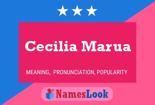 Cecilia Marua Name Poster