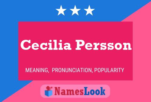 Cecilia Persson Name Poster