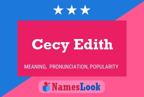 Cecy Edith Name Poster