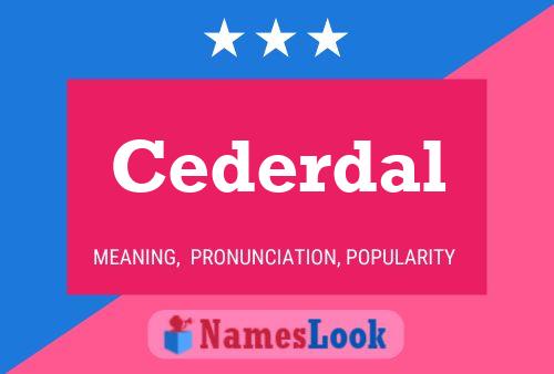 Cederdal Name Poster