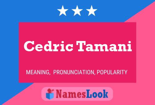 Cedric Tamani Name Poster