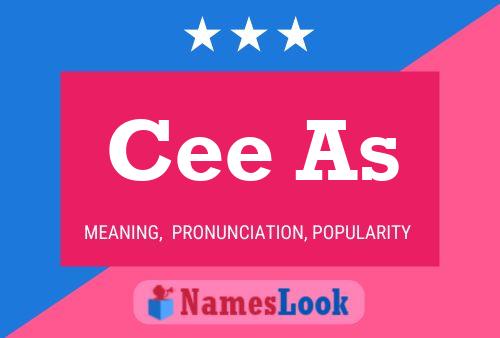 Cee As Name Poster