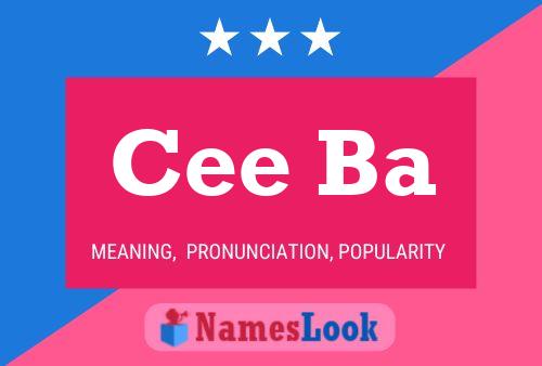 Cee Ba Name Poster