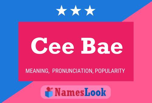 Cee Bae Name Poster