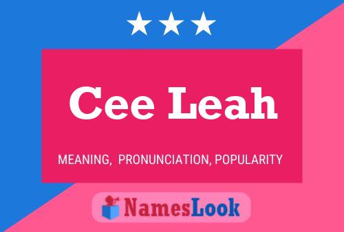 Cee Leah Name Poster