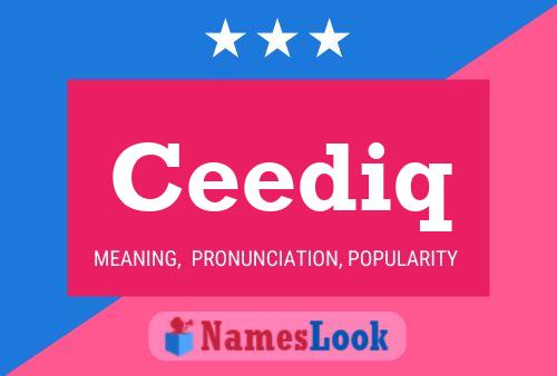 Ceediq Name Poster