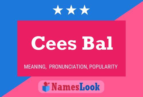 Cees Bal Name Poster