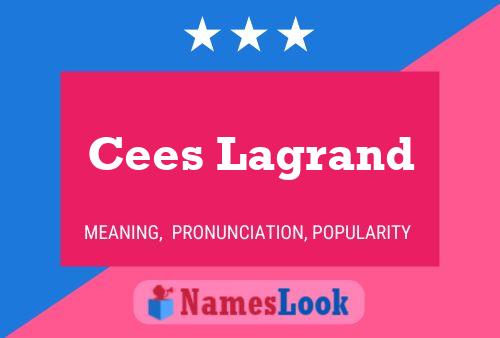 Cees Lagrand Name Poster